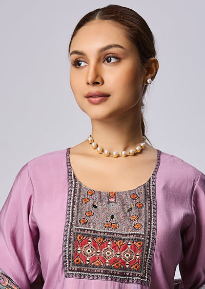 Onion Pink Russian Silk Straight Cut Suit