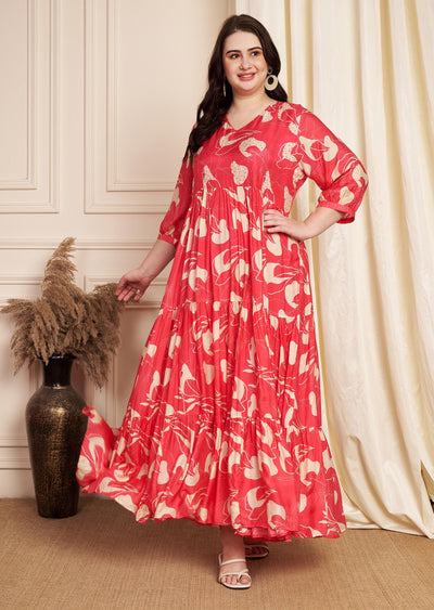 Pink Muslin Long Dress