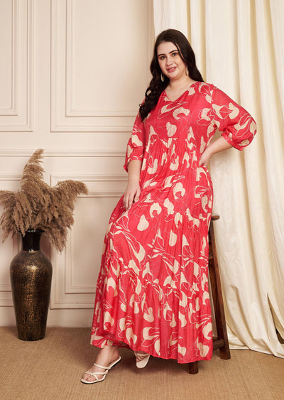 Pink Muslin Long Dress