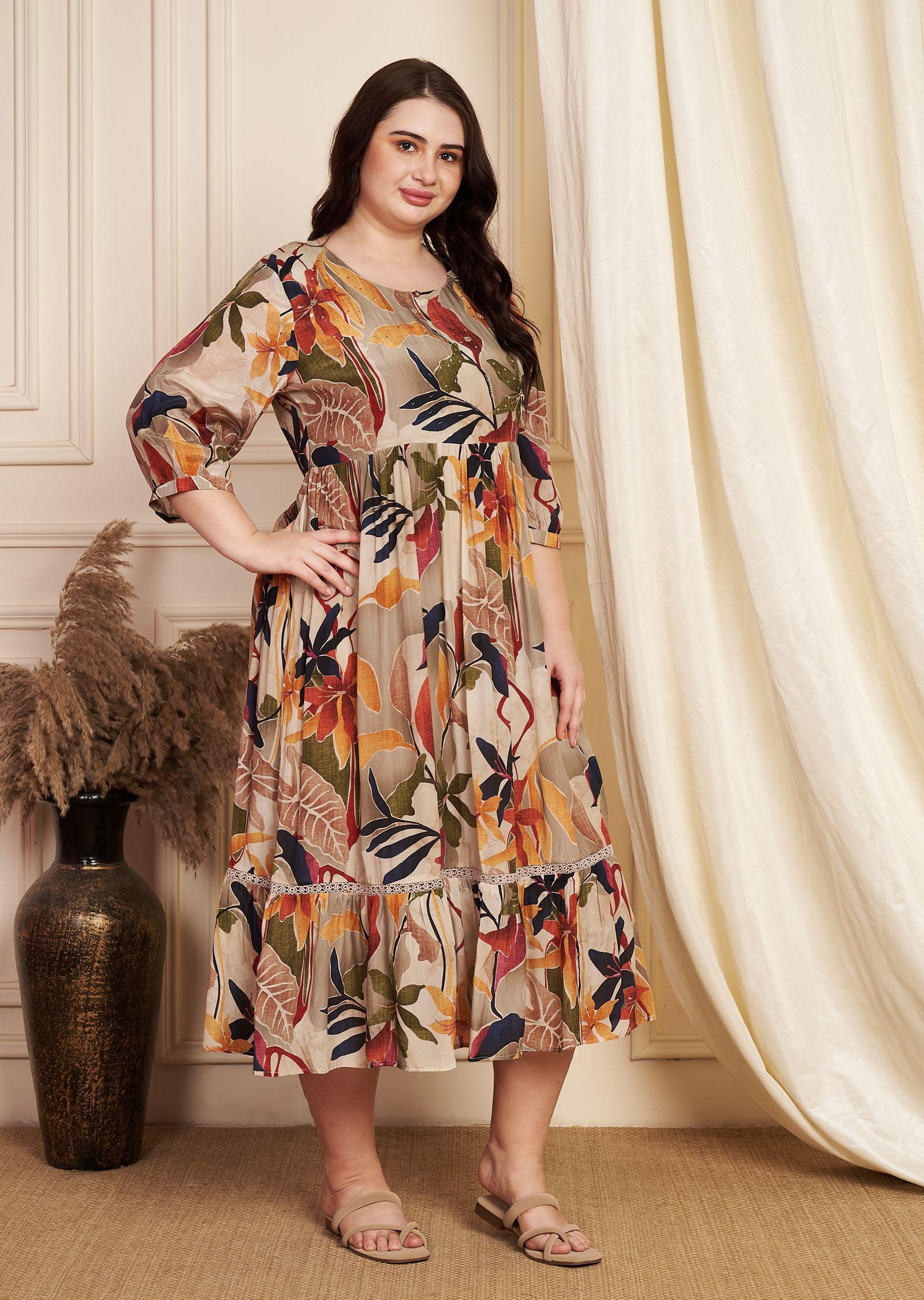 Fawn Crepe Midi Dress