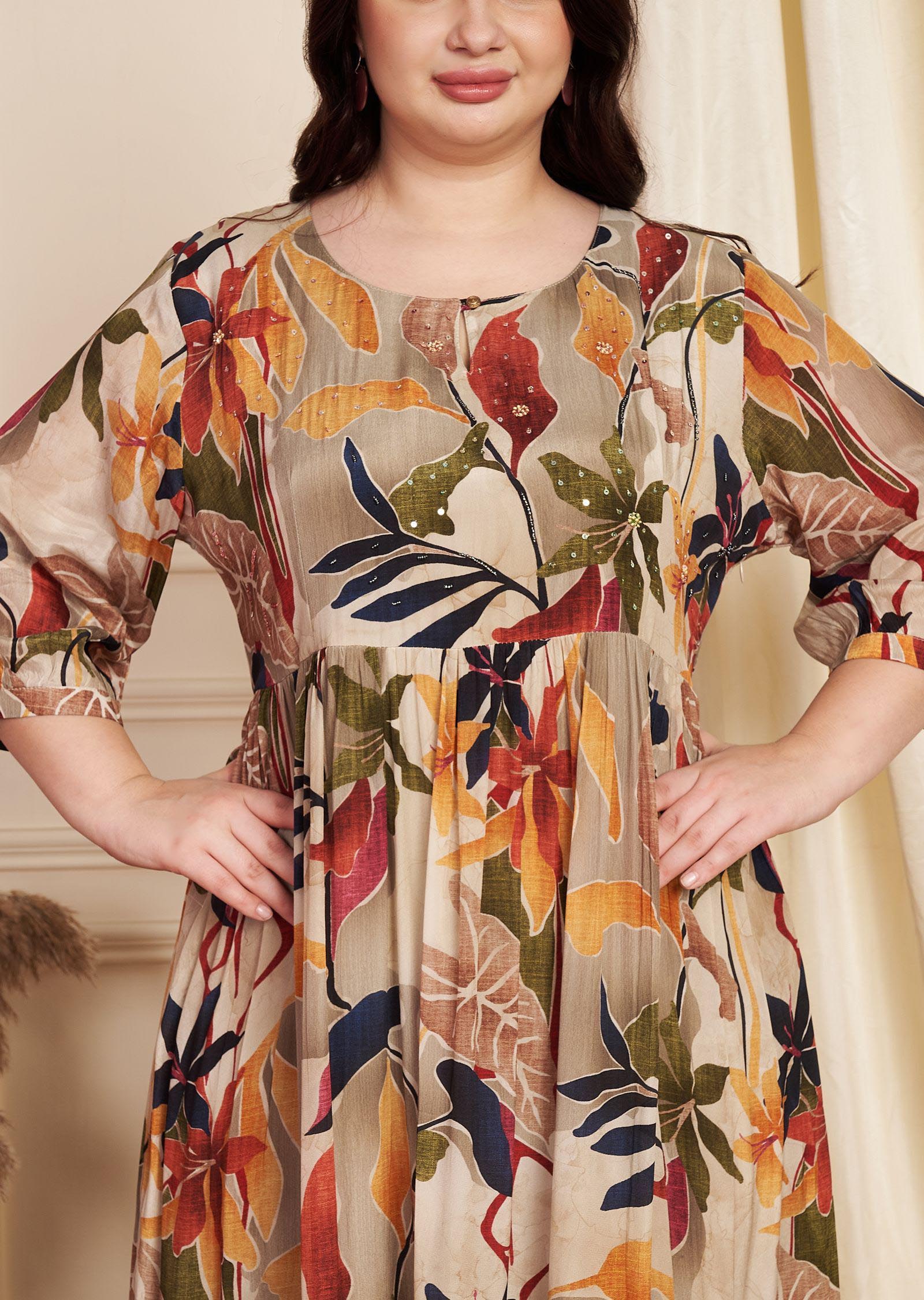 Fawn Crepe Midi Dress