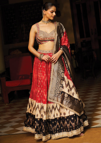 Red Silk Lehenga