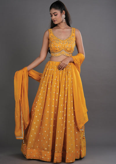 Yellow Silk Lehenga