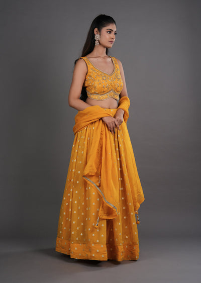 Yellow Silk Lehenga