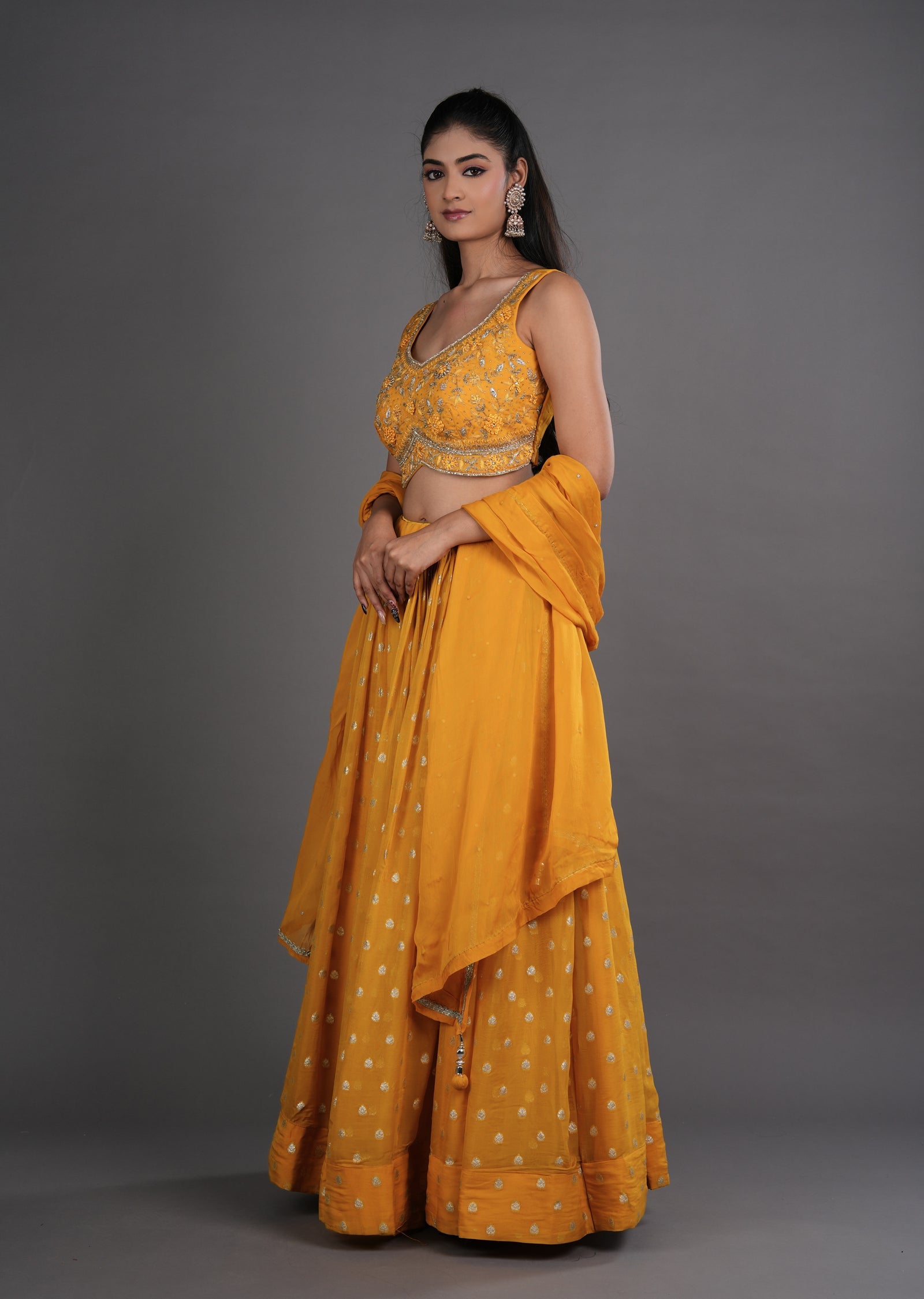 Yellow Silk Lehenga