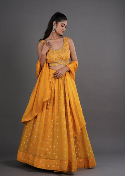 Yellow Silk Lehenga