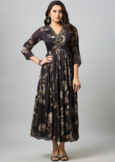 Black Chinnon Long Dress