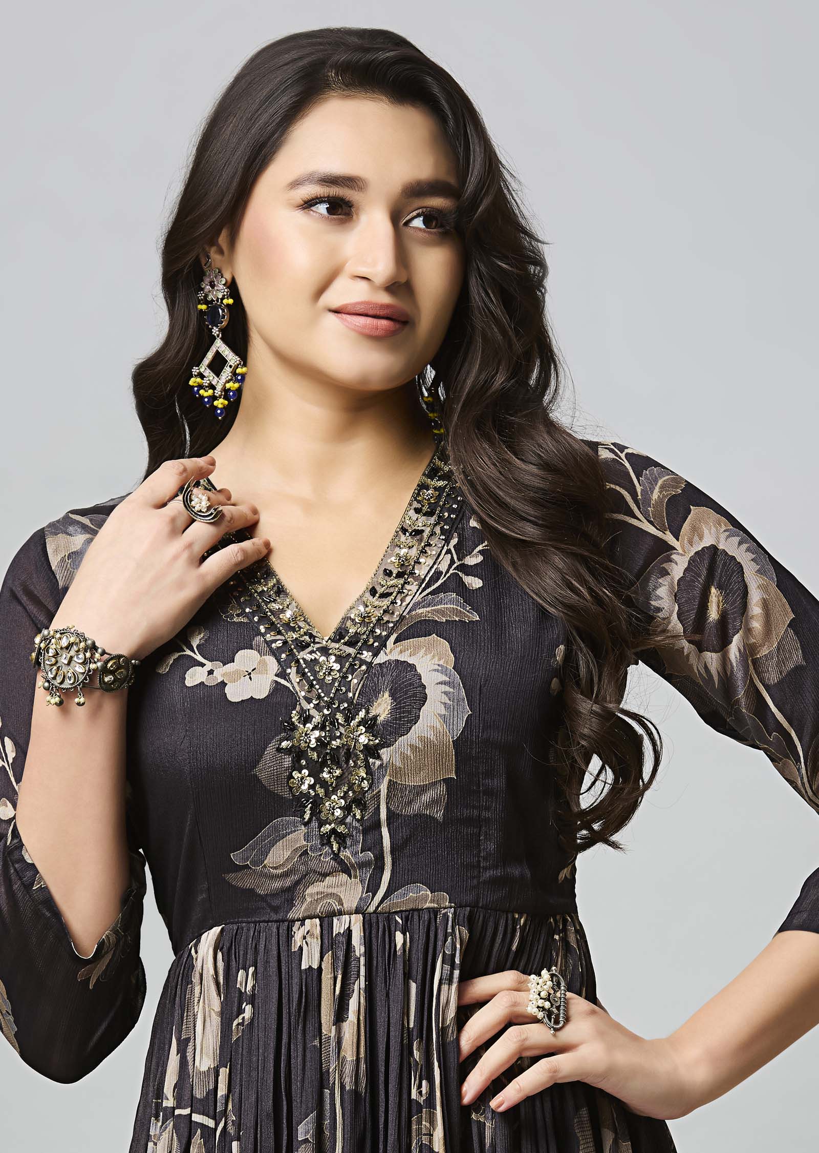 Black Chinnon Long Dress