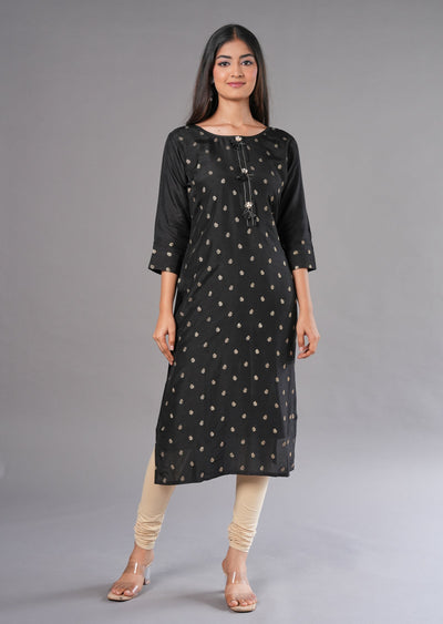 Black Banaras Straight Cut