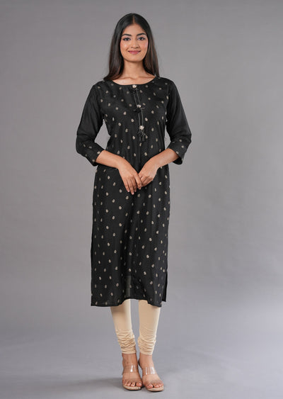 Black Banaras Straight Cut