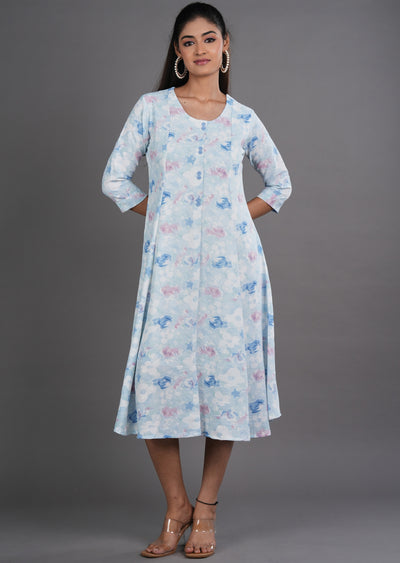 Light Blue Midi Dress