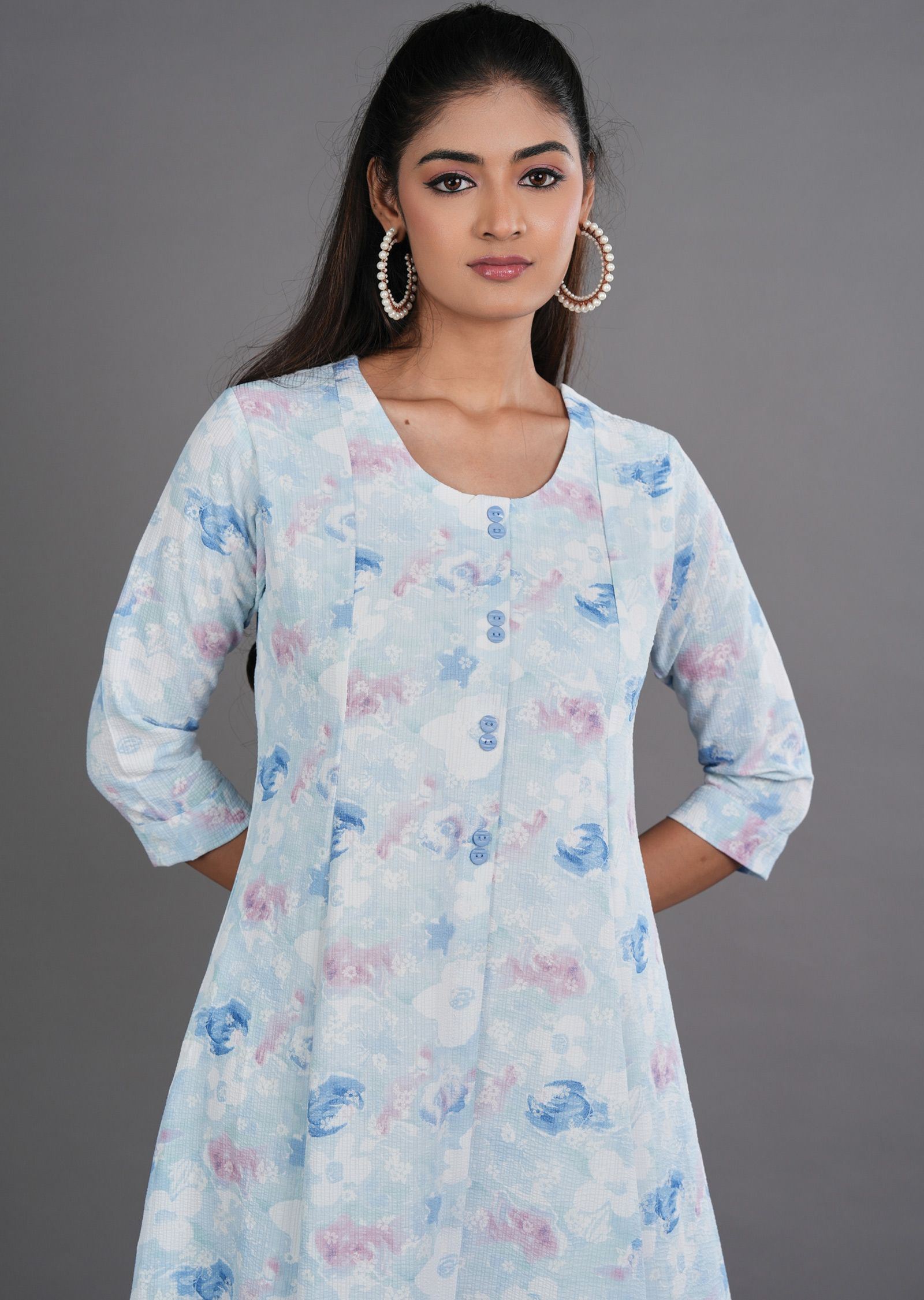 Light Blue Midi Dress