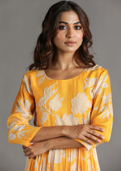 Light Orange Chinnon Long Dress