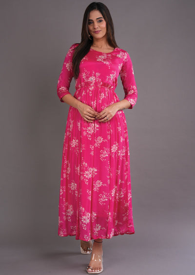 Rani Pink Chinnon Long Dress