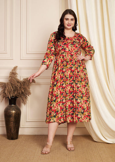 Rani Pink Chinnon Midi Dress