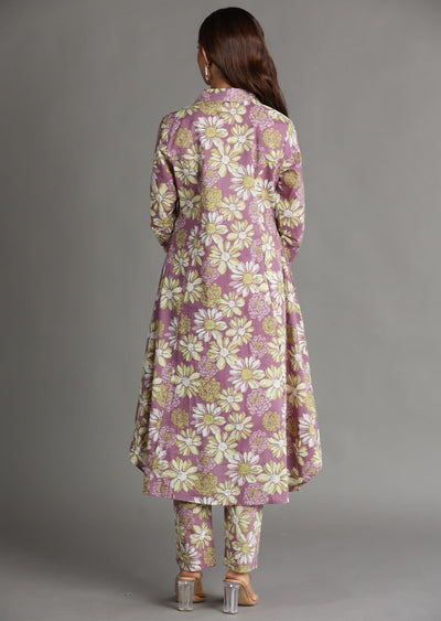 Onion Pink Cotton Straight Cut Kurti Set