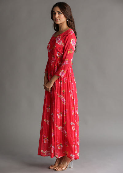 Rani Pink Chinnon Long Dress