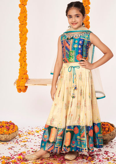 Blue Banaras Lehenga