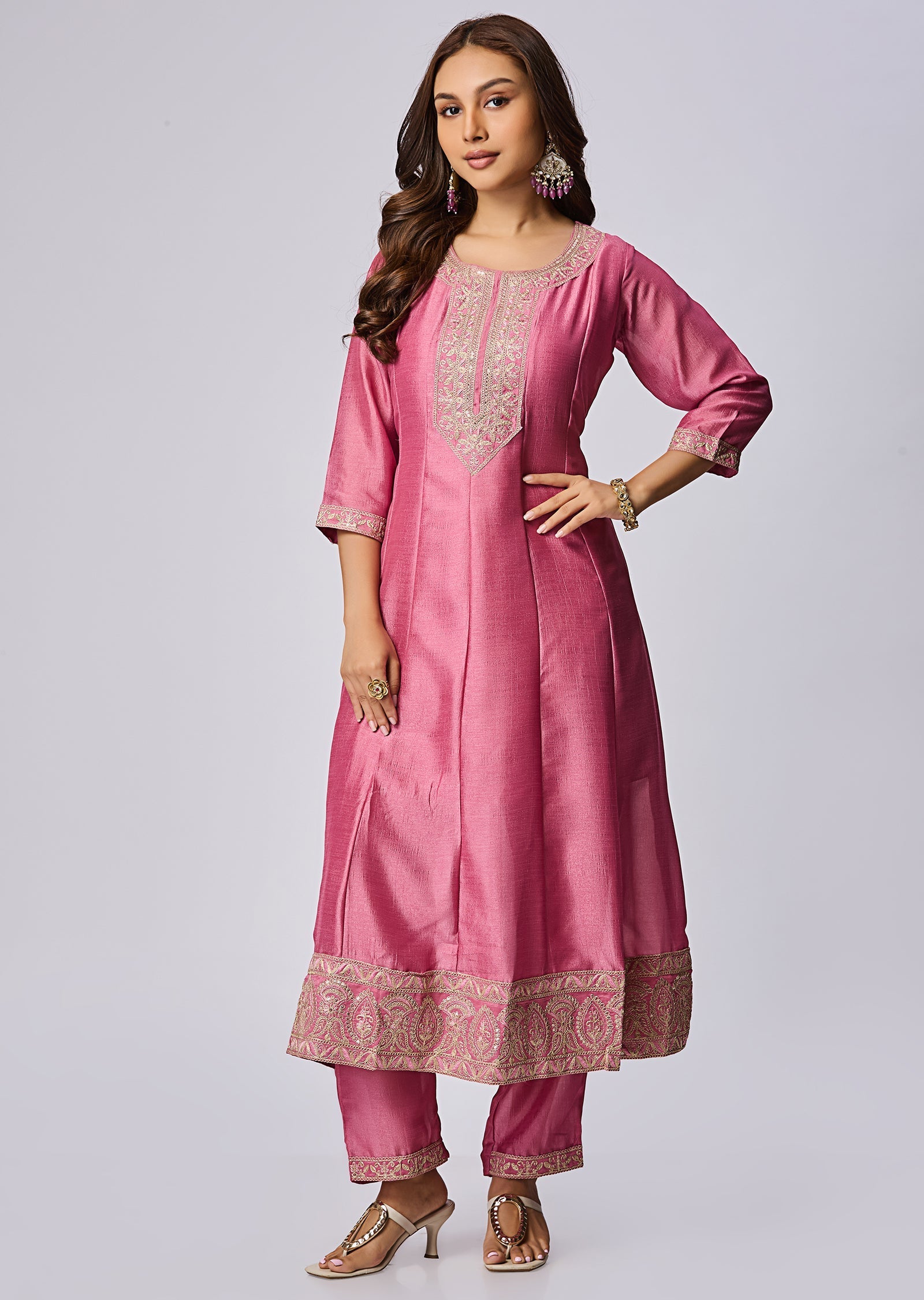 Pink Anarkali Suit