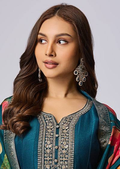 Green Silk Anarkali Suit