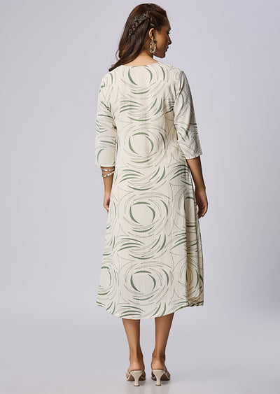 Mehendi Green Midi Dress