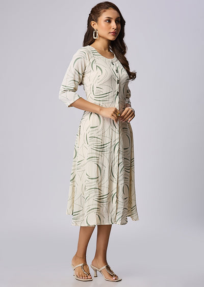 Mehendi Green Midi Dress