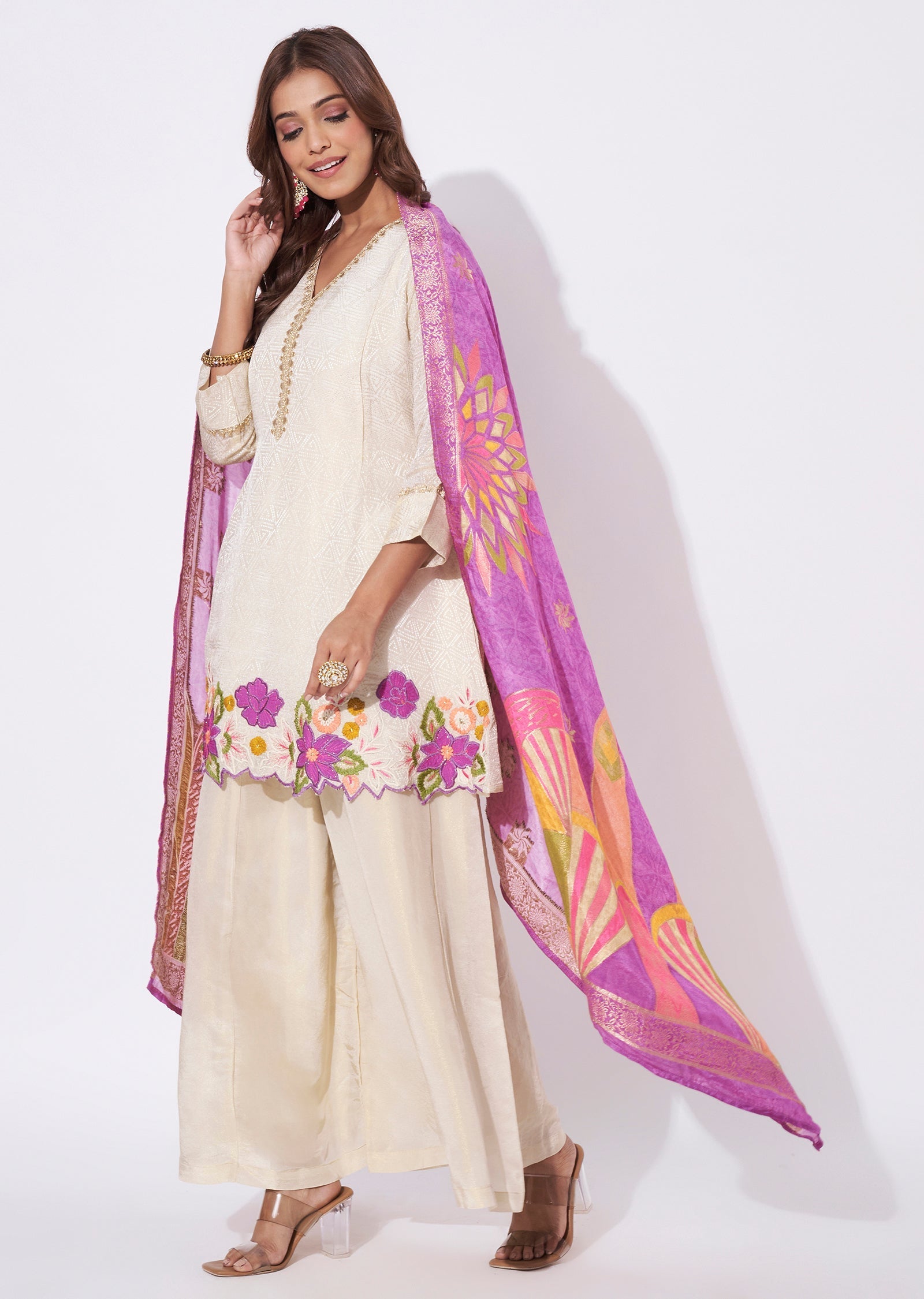 Cream Silk Straight Cut Suit