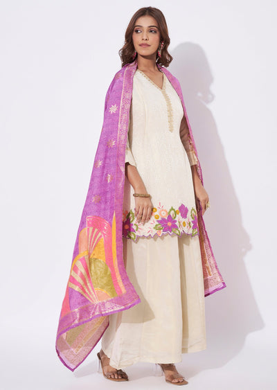 Cream Silk Straight Cut Suit