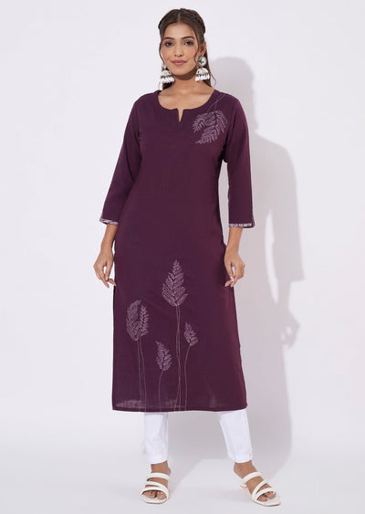 Wine Cotton Straight Cut