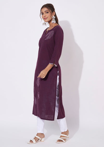 Wine Cotton Straight Cut