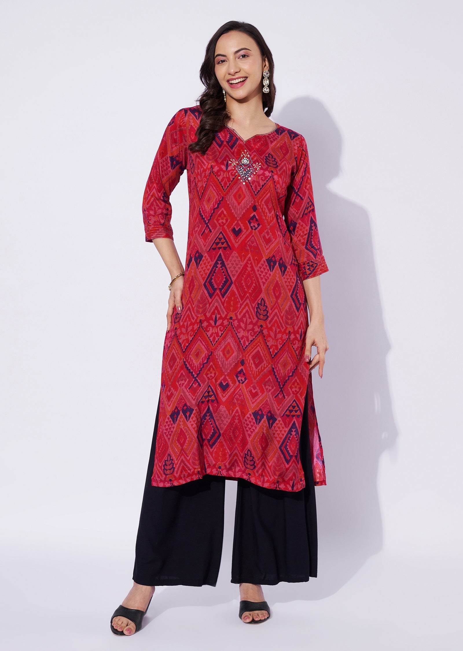 Rani Pink Muslin Straight Cut Top