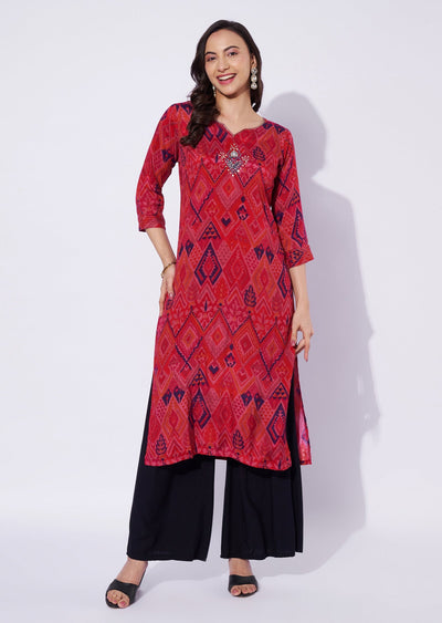 Rani Pink Muslin Straight Cut Top