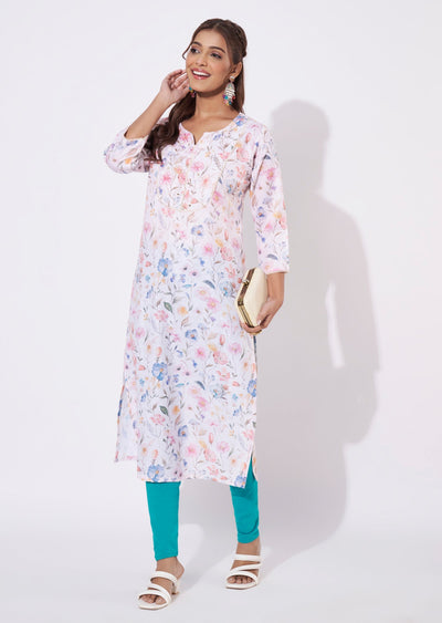 Peach Linen Cotton Straight Cut