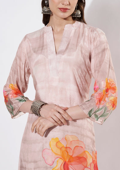 Peach Straight cut set