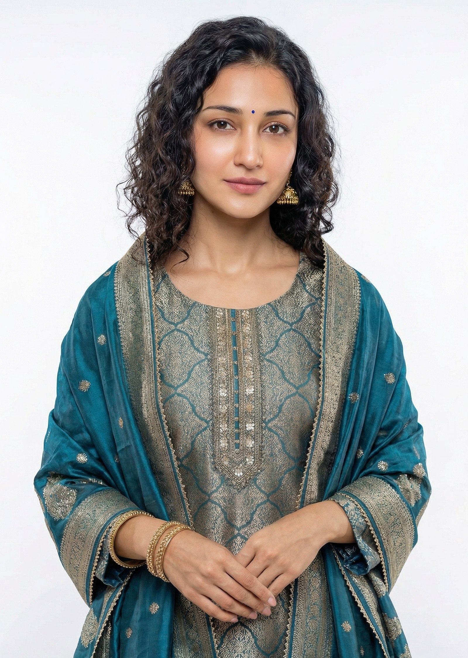 Rama Green Bananasi Straight-Cut Suit