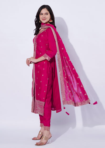Rani Pink Straight Cut Suit