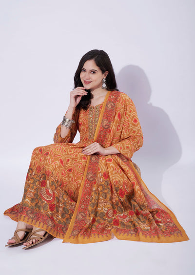 Rust tissue Anarkali