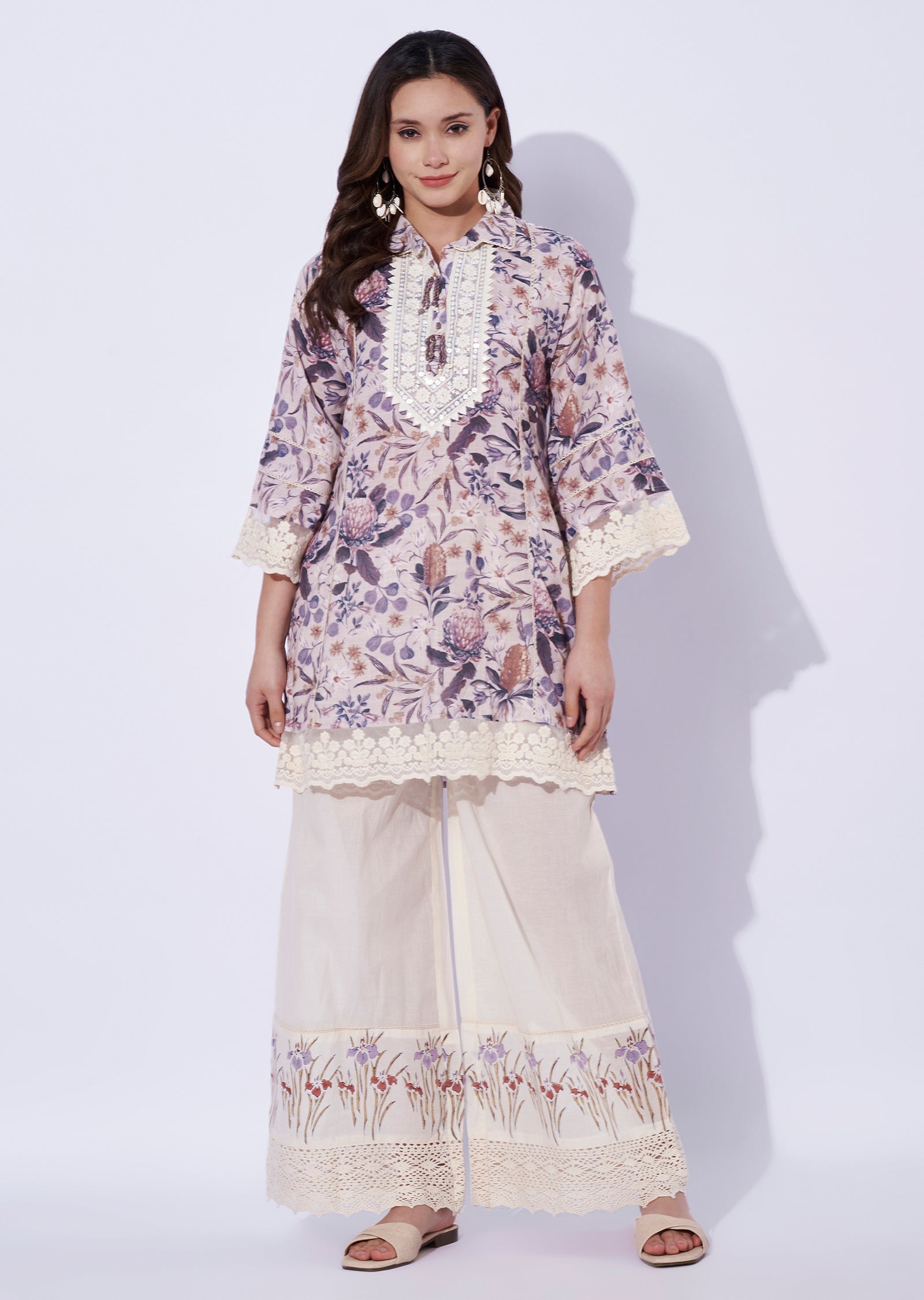 Lavender Sharara Set