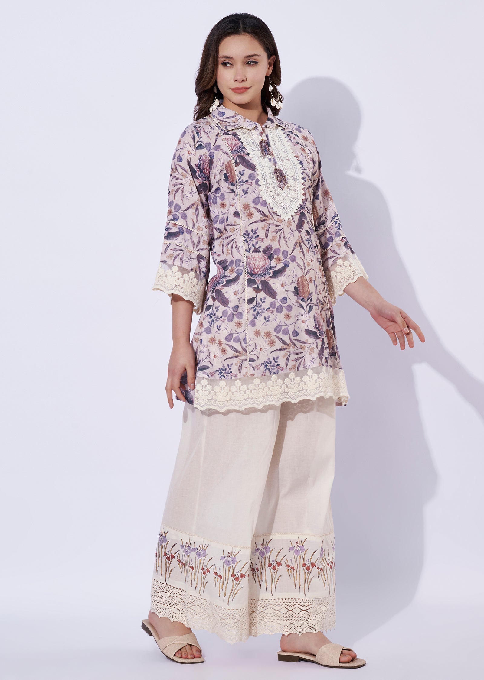 Lavender Sharara Set