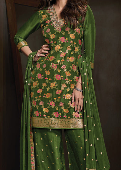 Green Silk Sharara