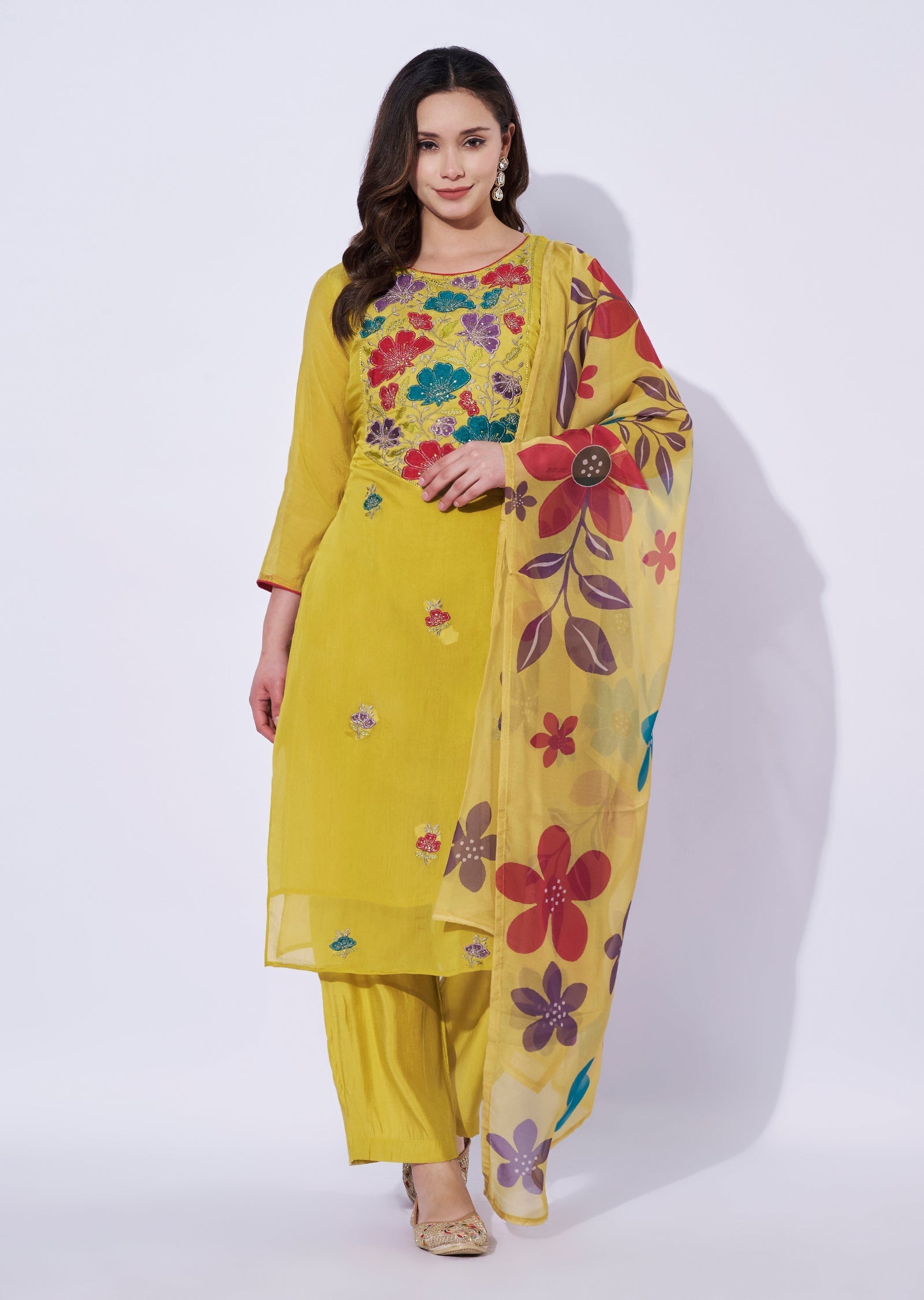 Green Silk Straight Cut Suit