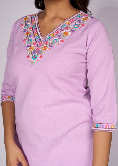 Lavender Cotton Straight cut set