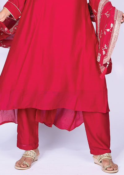 Pink Silk Anarkali