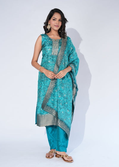 Green Silk Straight Cut Suit