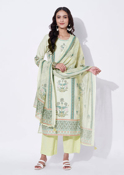 Pista Linen cotton Straight cut suit