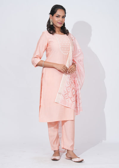 Peach Gold Straight cut Suit