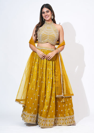 Mustard Lehenga Set