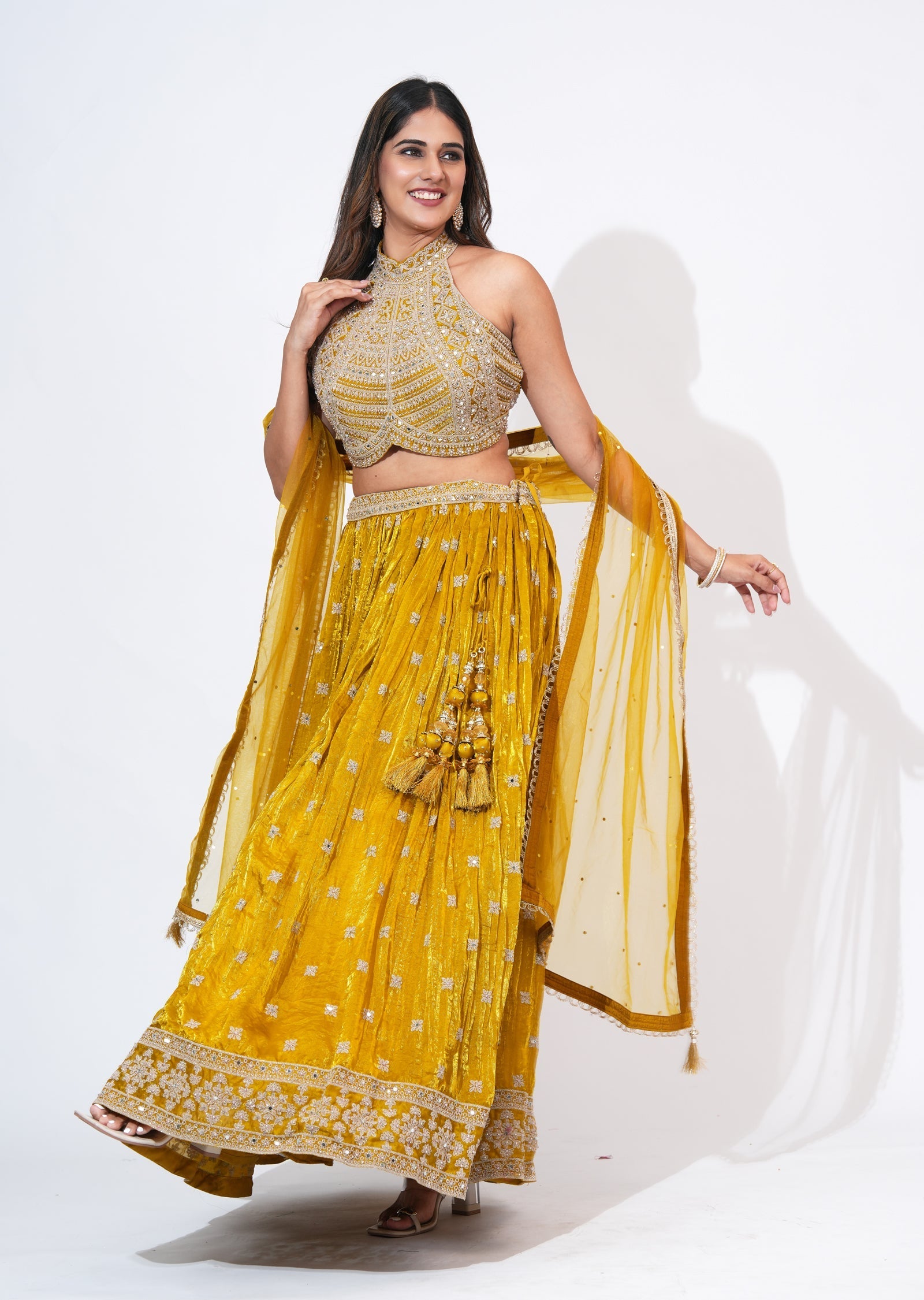 Mustard Lehenga Set