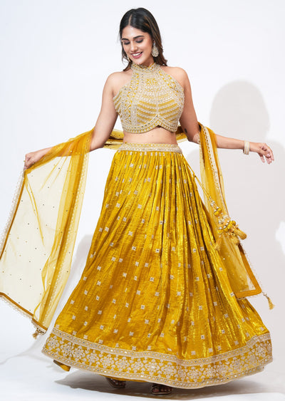 Mustard Lehenga Set