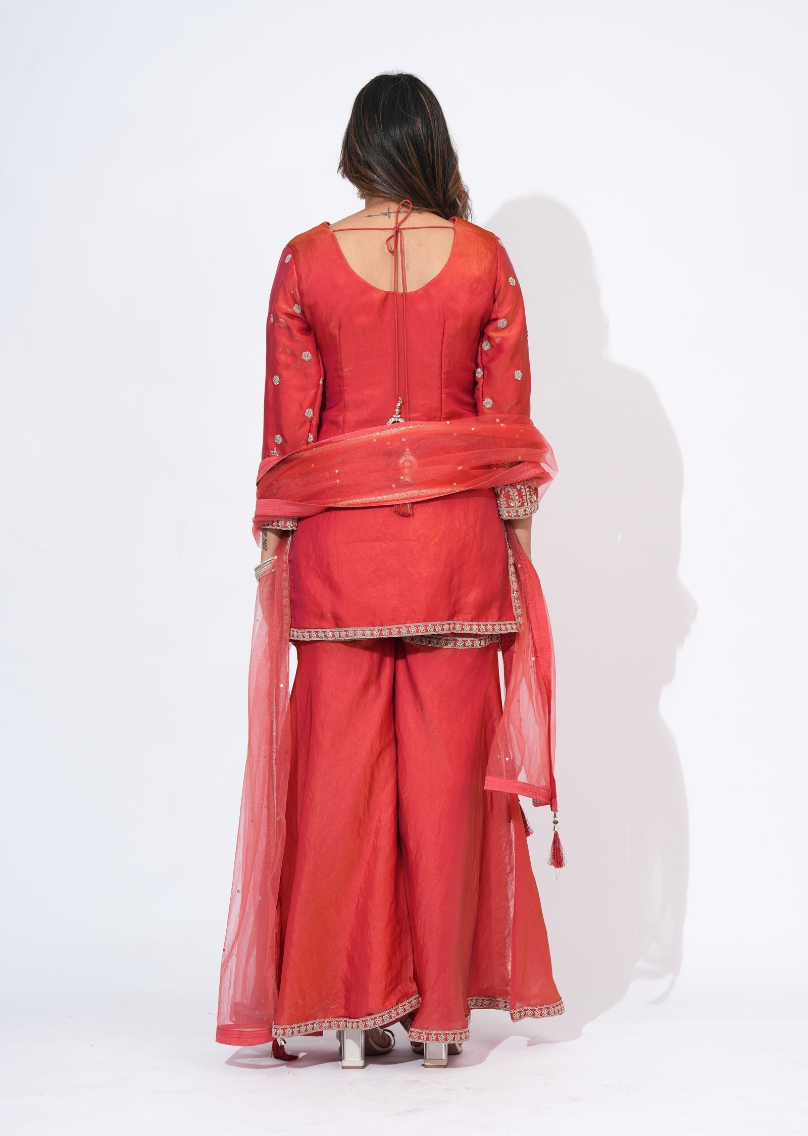Coral Sharara Set